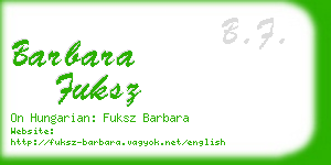 barbara fuksz business card